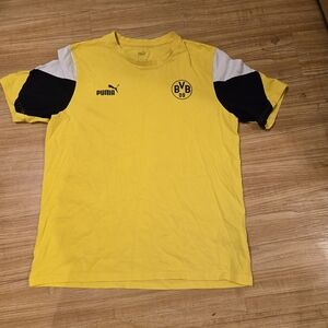 Puma BVB 09 Borussia Dortmund Yellow T-Shirt with Black and White Size L